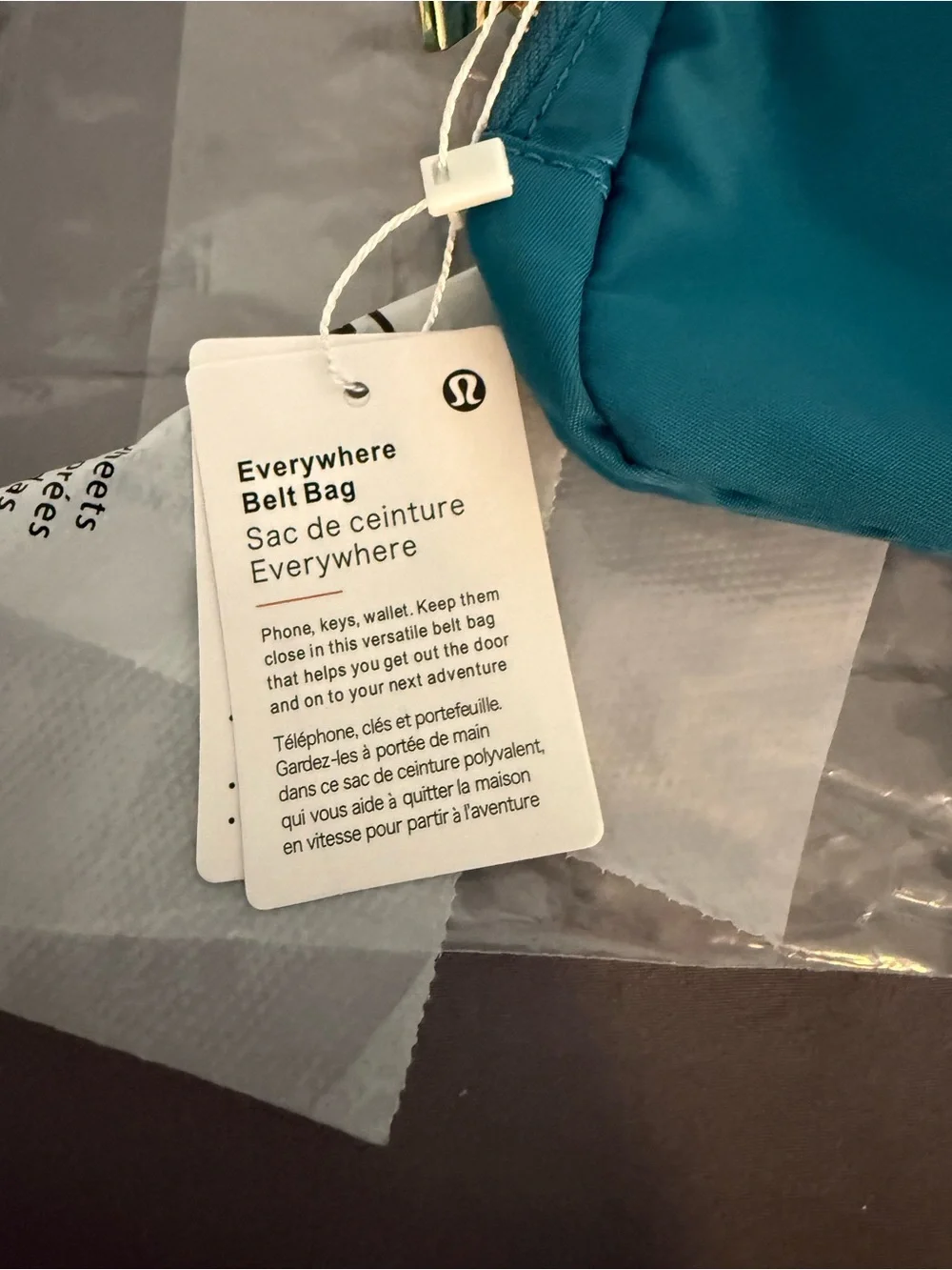 lululemon athletica Teal & Gold accented Everyday Belt Bag